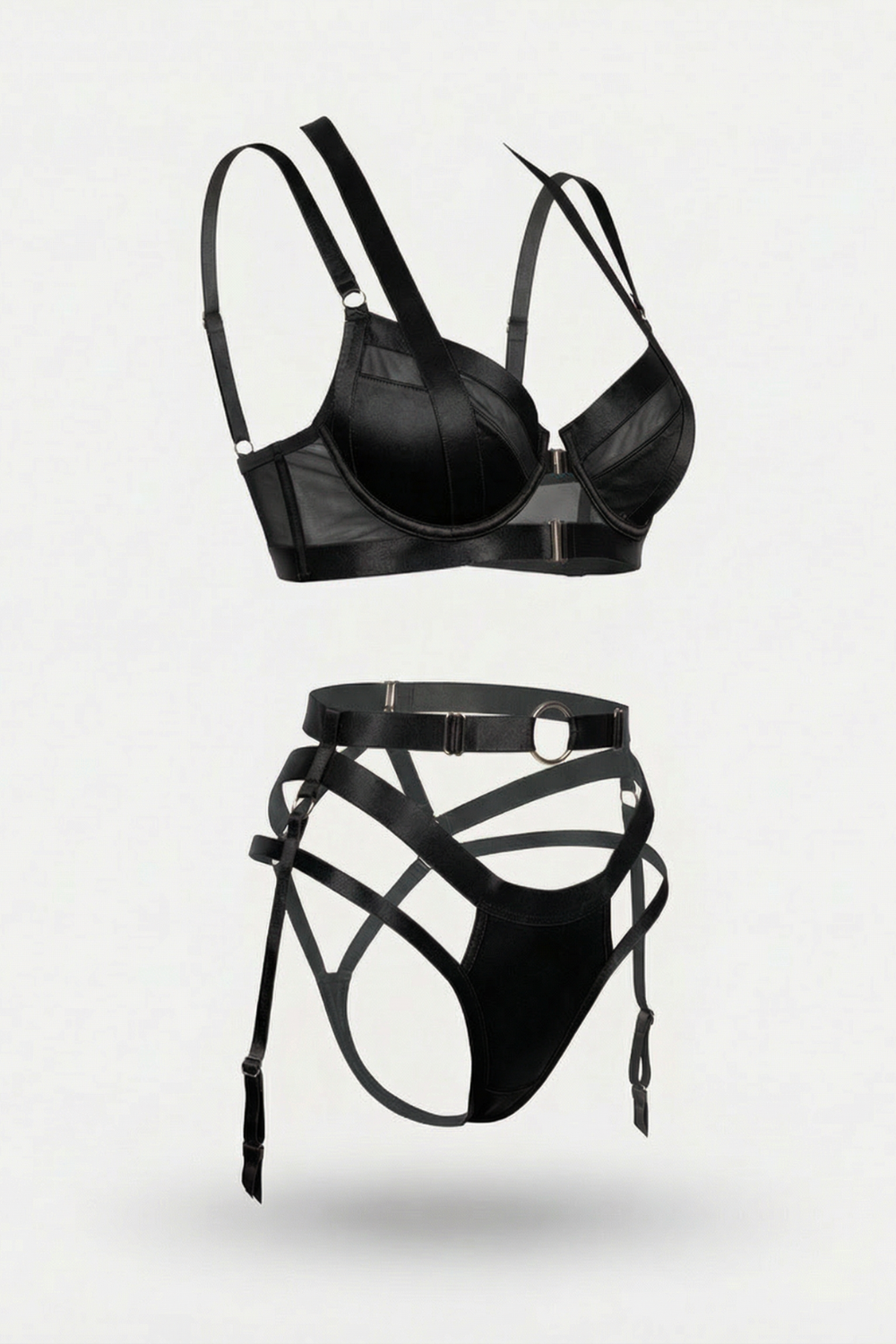 Satin strap silhouette – Lingerie set