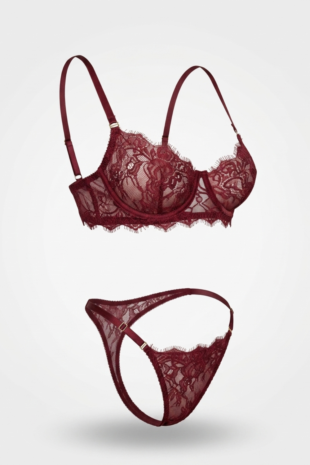 Scalloped lace elegance – Bra set