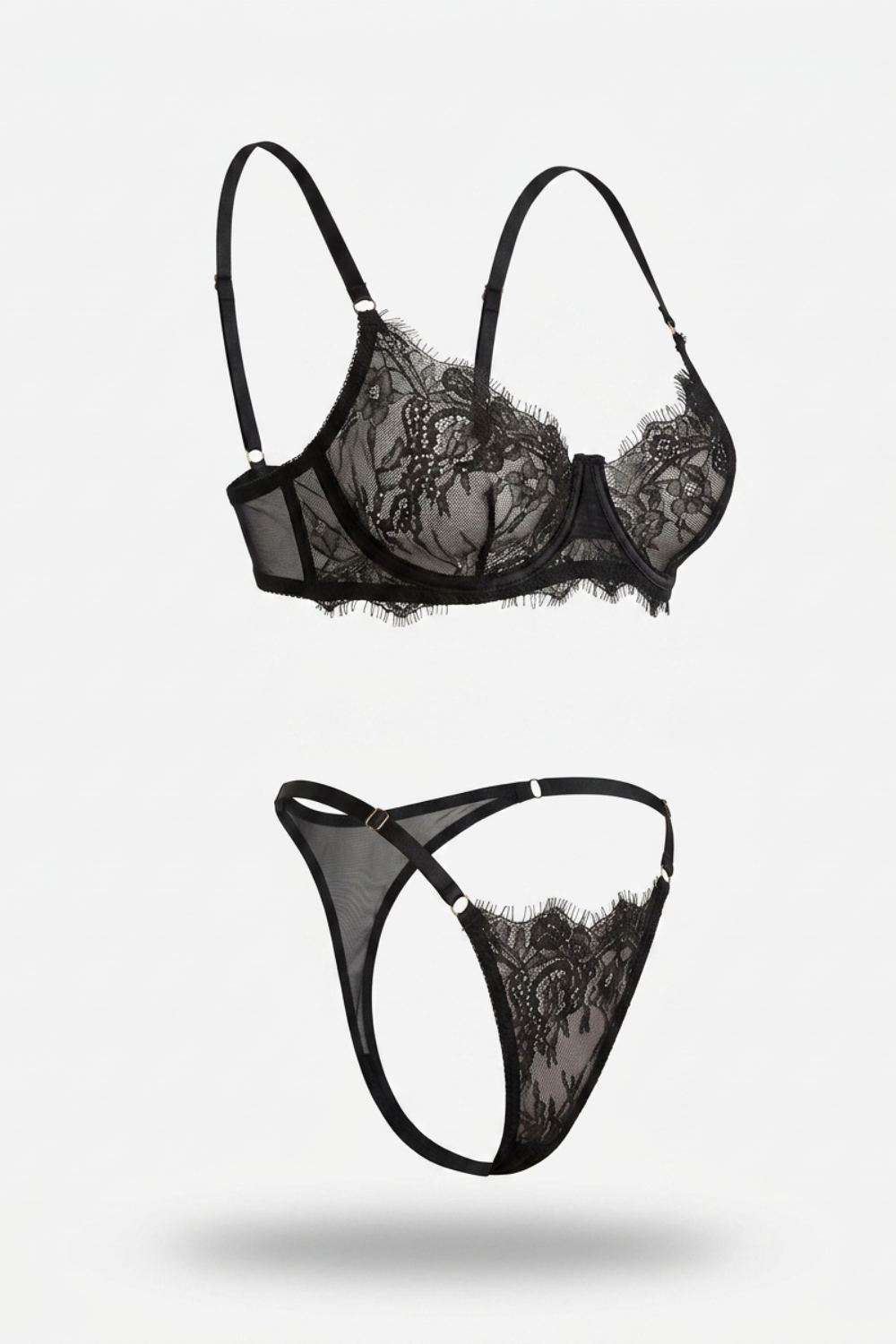 Scalloped lace elegance – Bra set