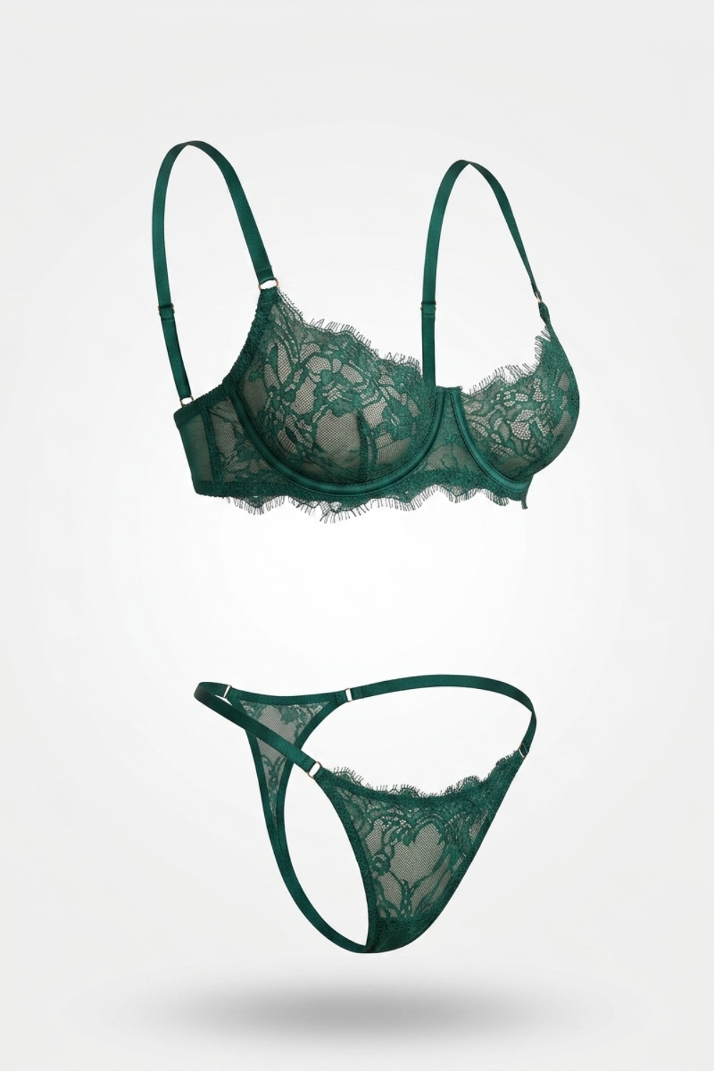 Scalloped lace elegance – Bra set