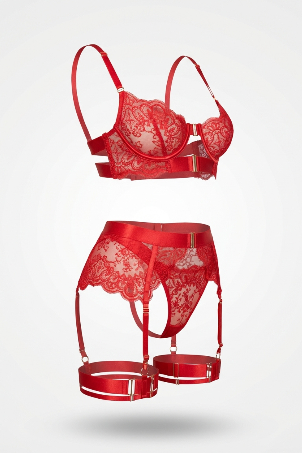 Scalloped lace romance – Lingerie set