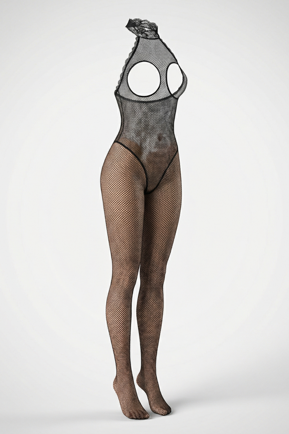 Sheer halter cutout design – Bodystocking