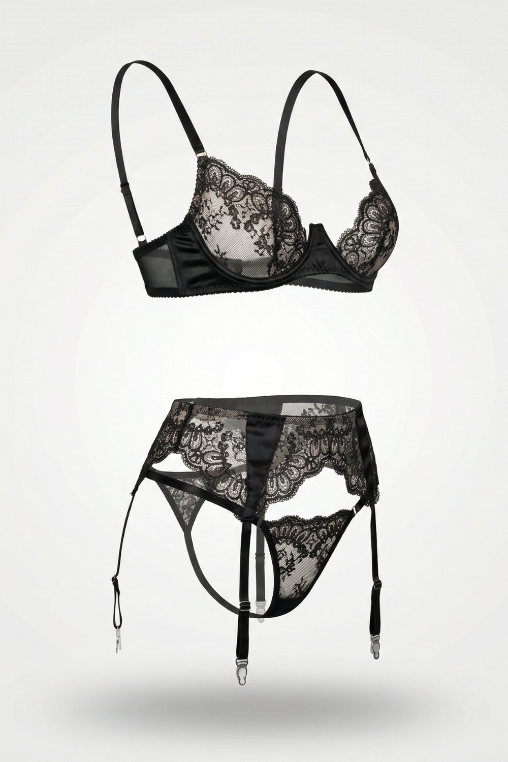 Sheer lace elegance – Lingerie set
