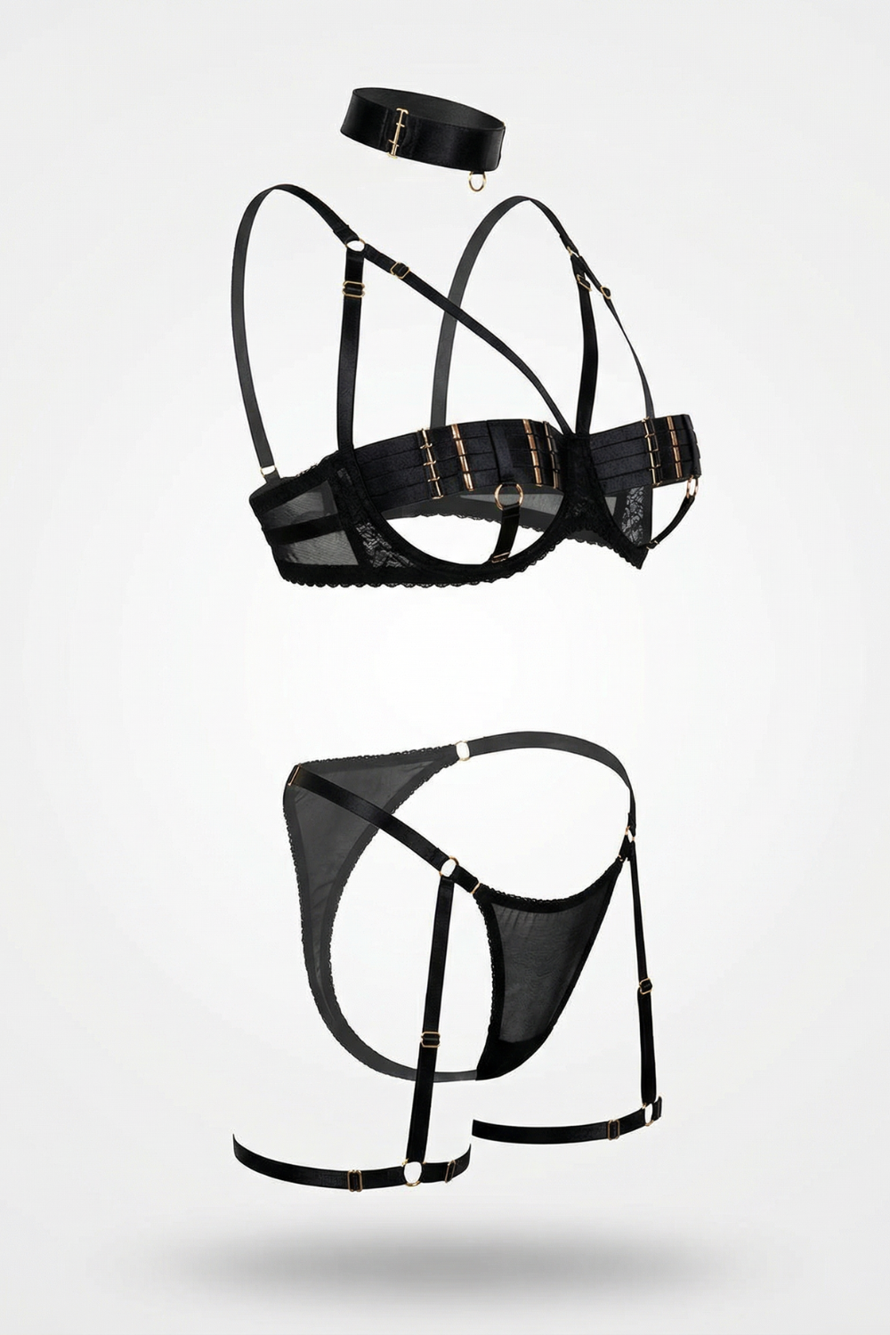 Strappy choker statement – Lingerie set