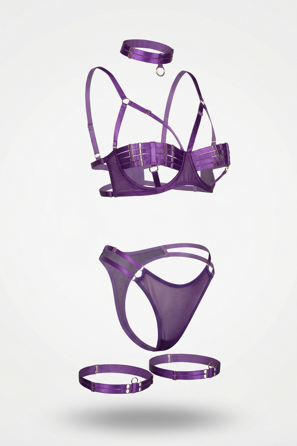 Strappy choker statement – Lingerie set