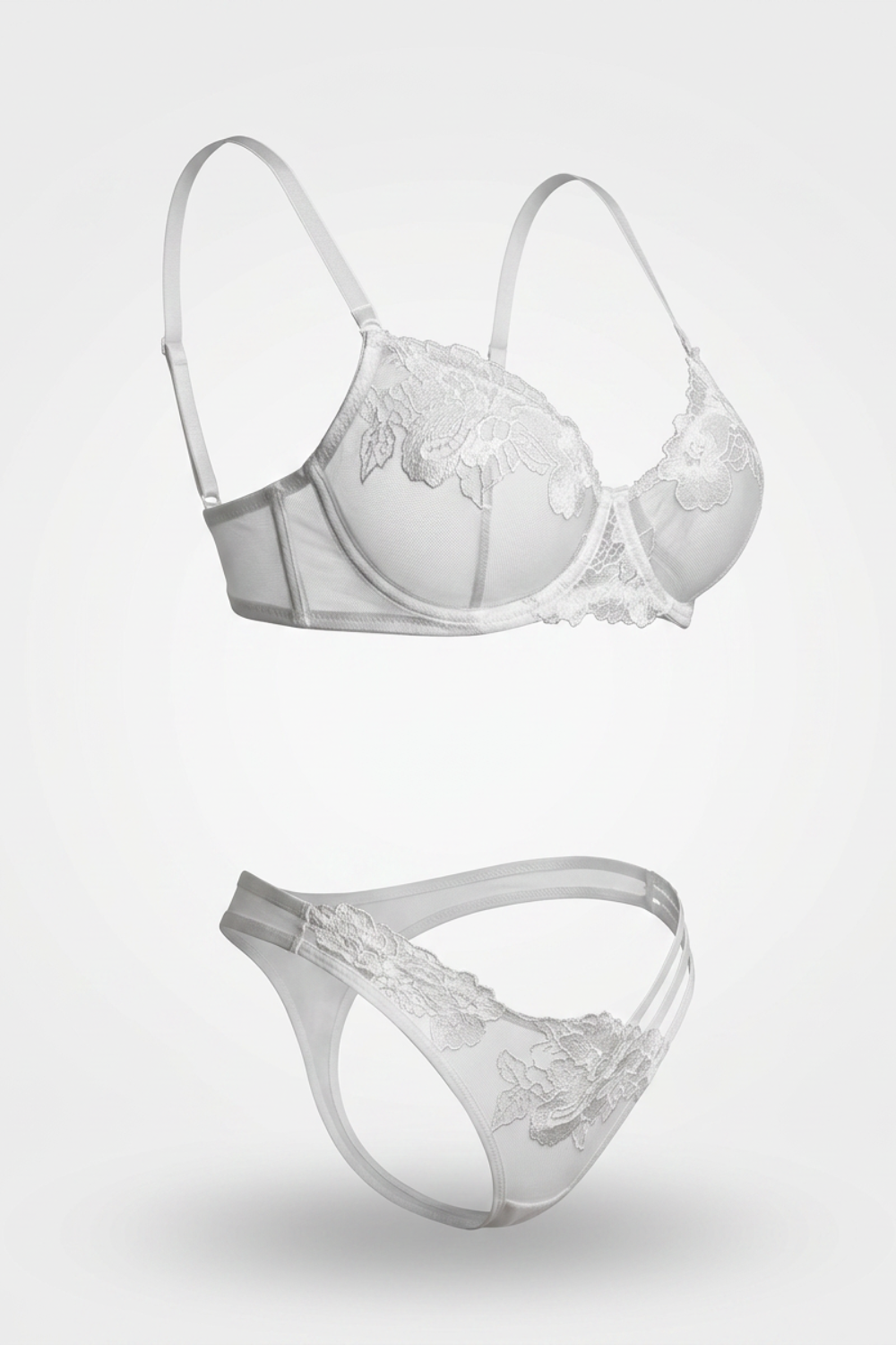 Vibrant floral embroidery – Lingerie set
