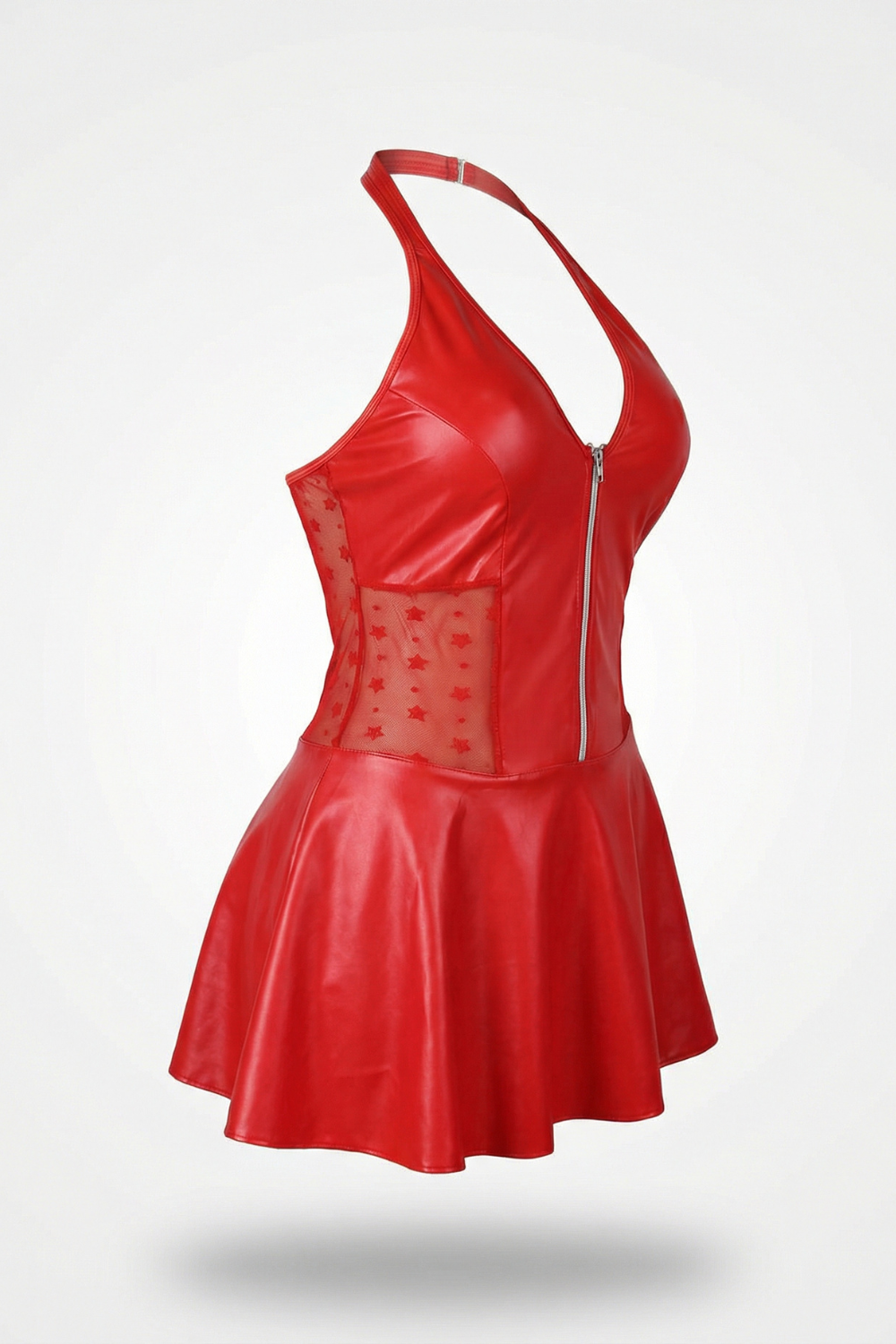 Zip-front halter silhouette – Babydoll