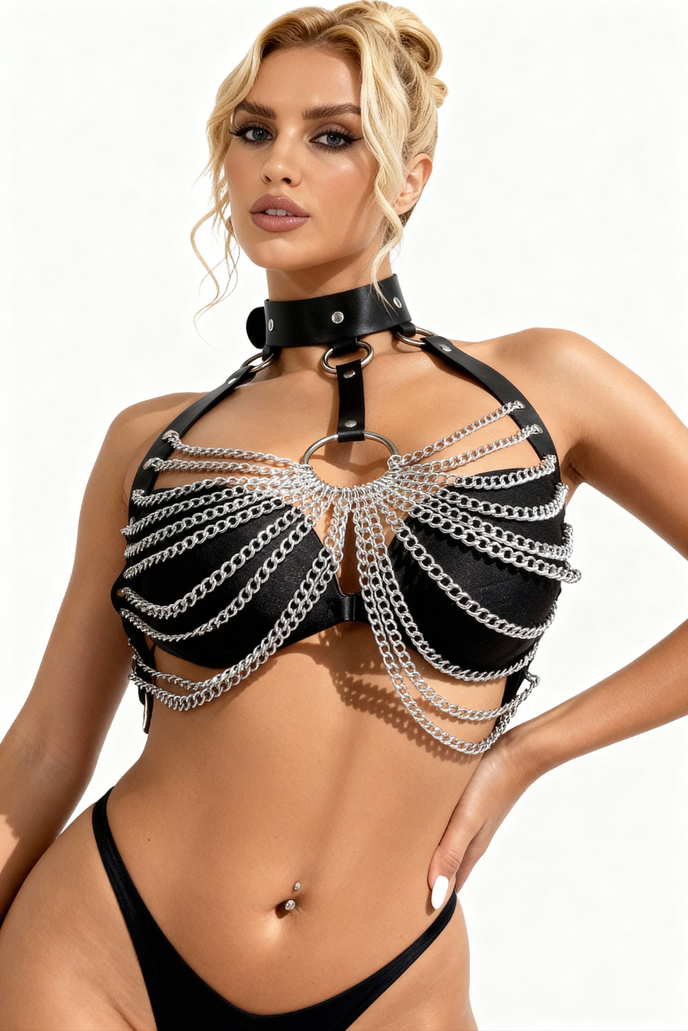Gothic layered chain – Chest harness