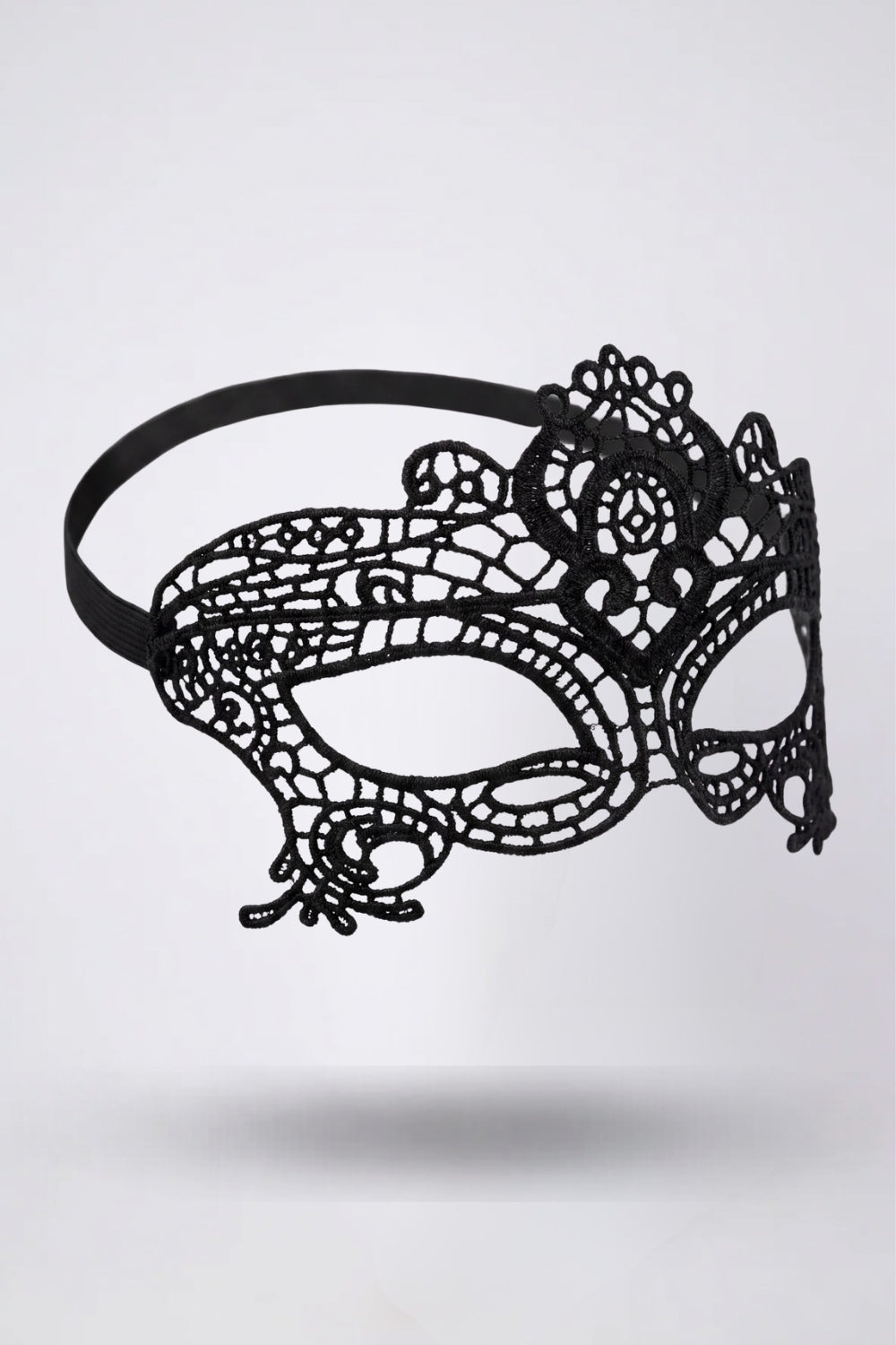 Lace cutout eye detail eye mask in black #Color_Black