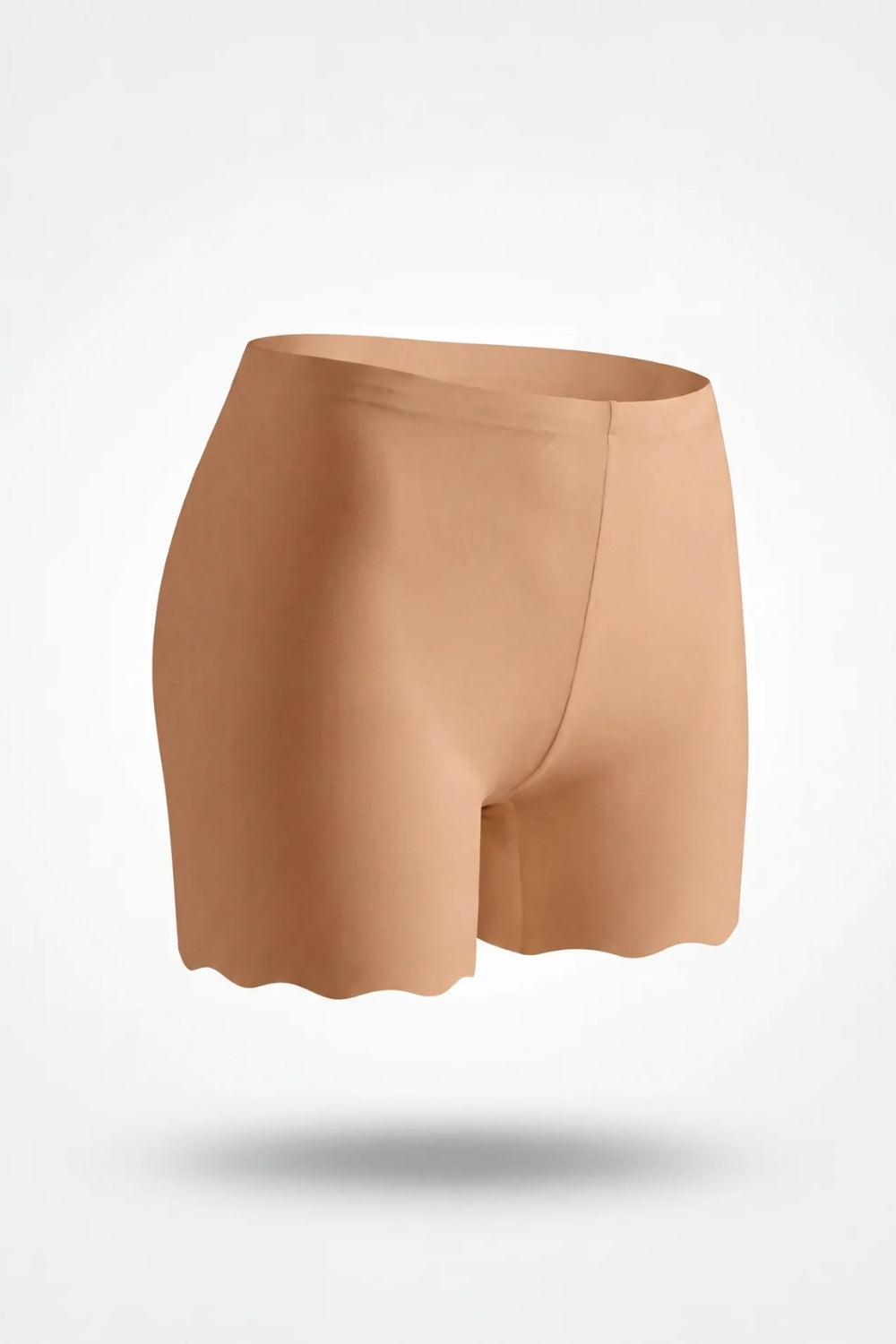 Laser-cut seamless boyshort in almond