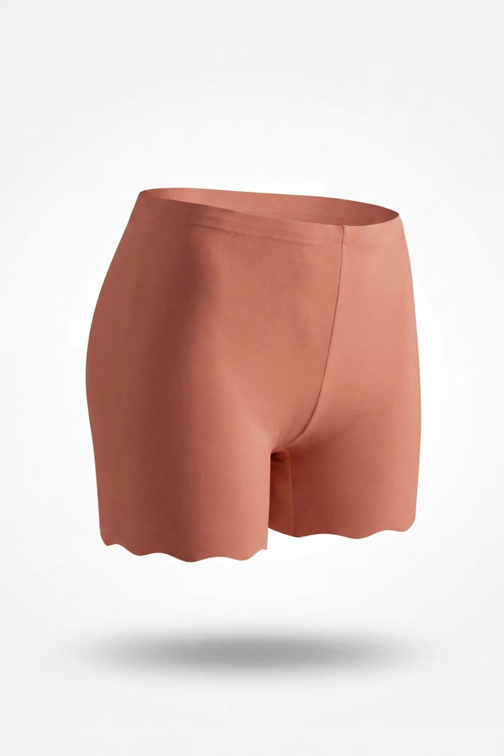 Laser-cut seamless boyshort in clay