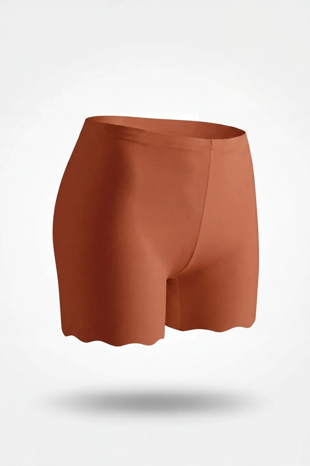 Laser-cut seamless boyshort in sienna