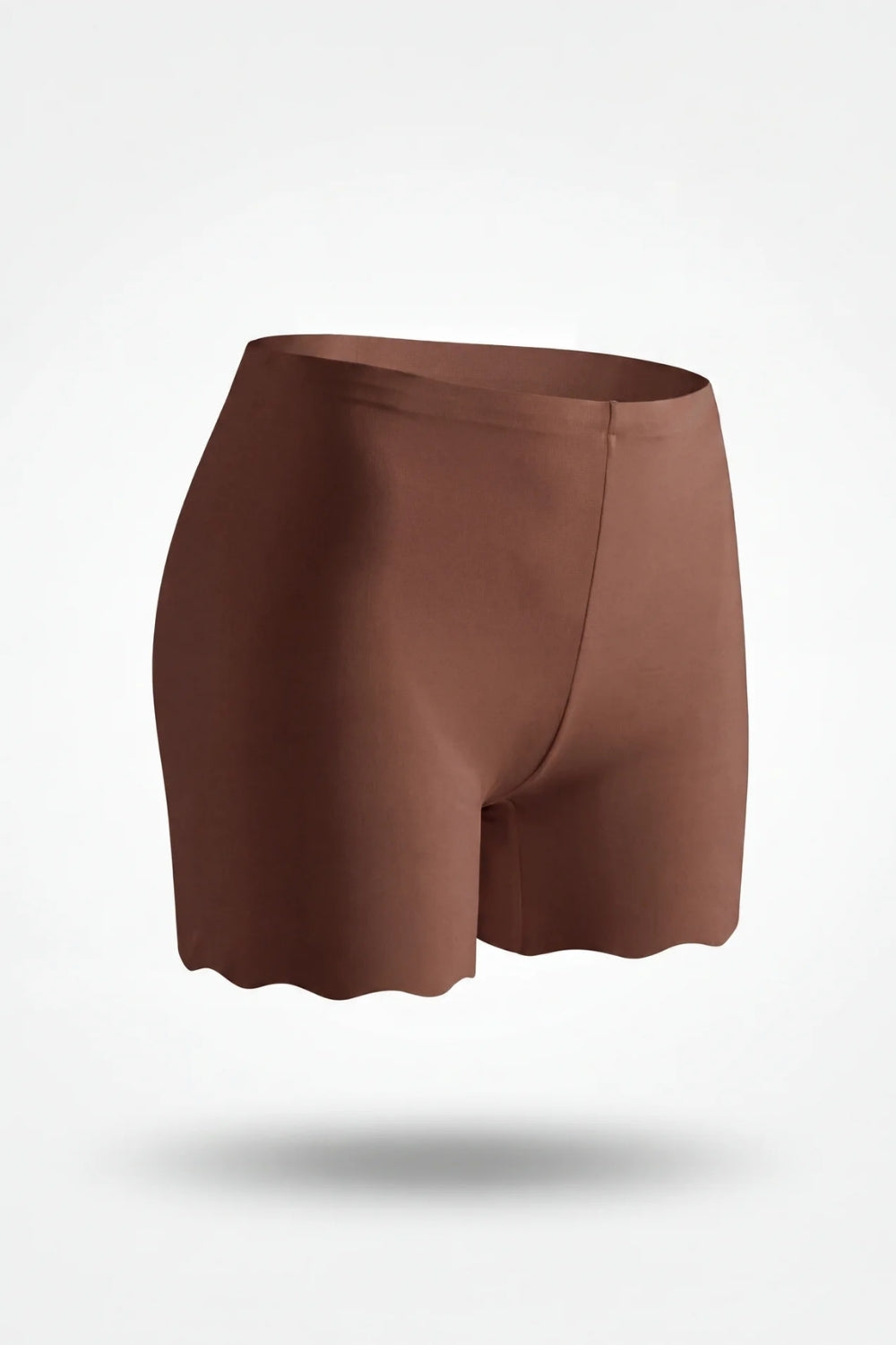 Laser-cut seamless boyshort in umber