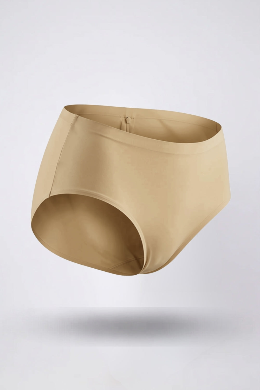 Laser-cut seamless brief in almond