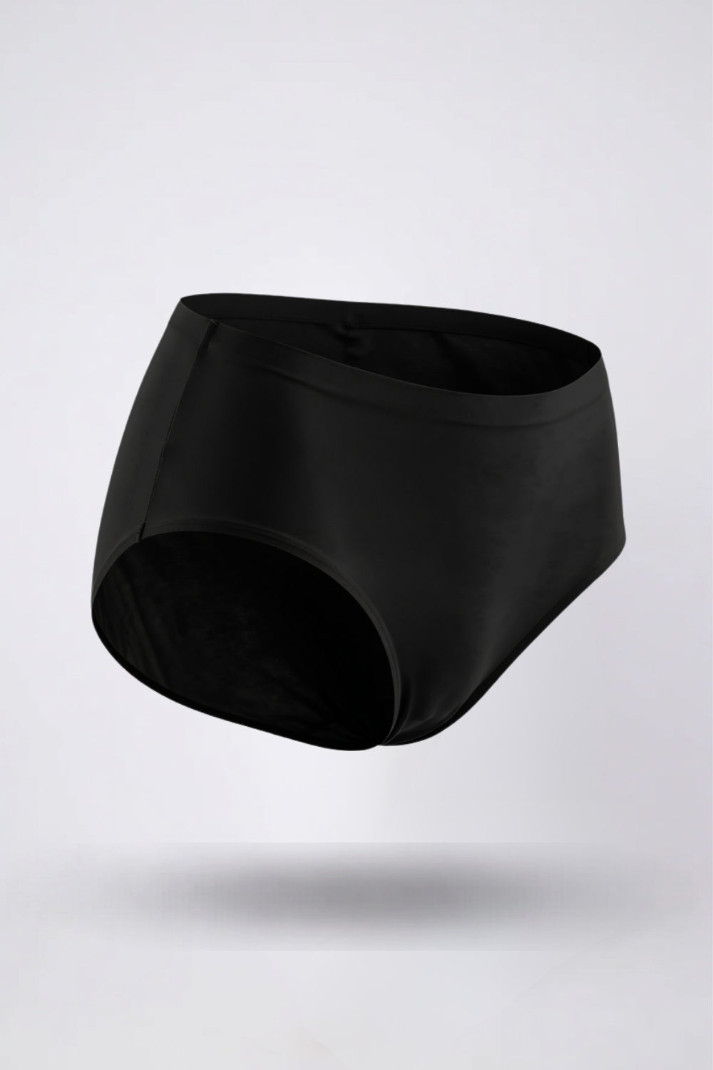 Laser-cut seamless brief in onyx