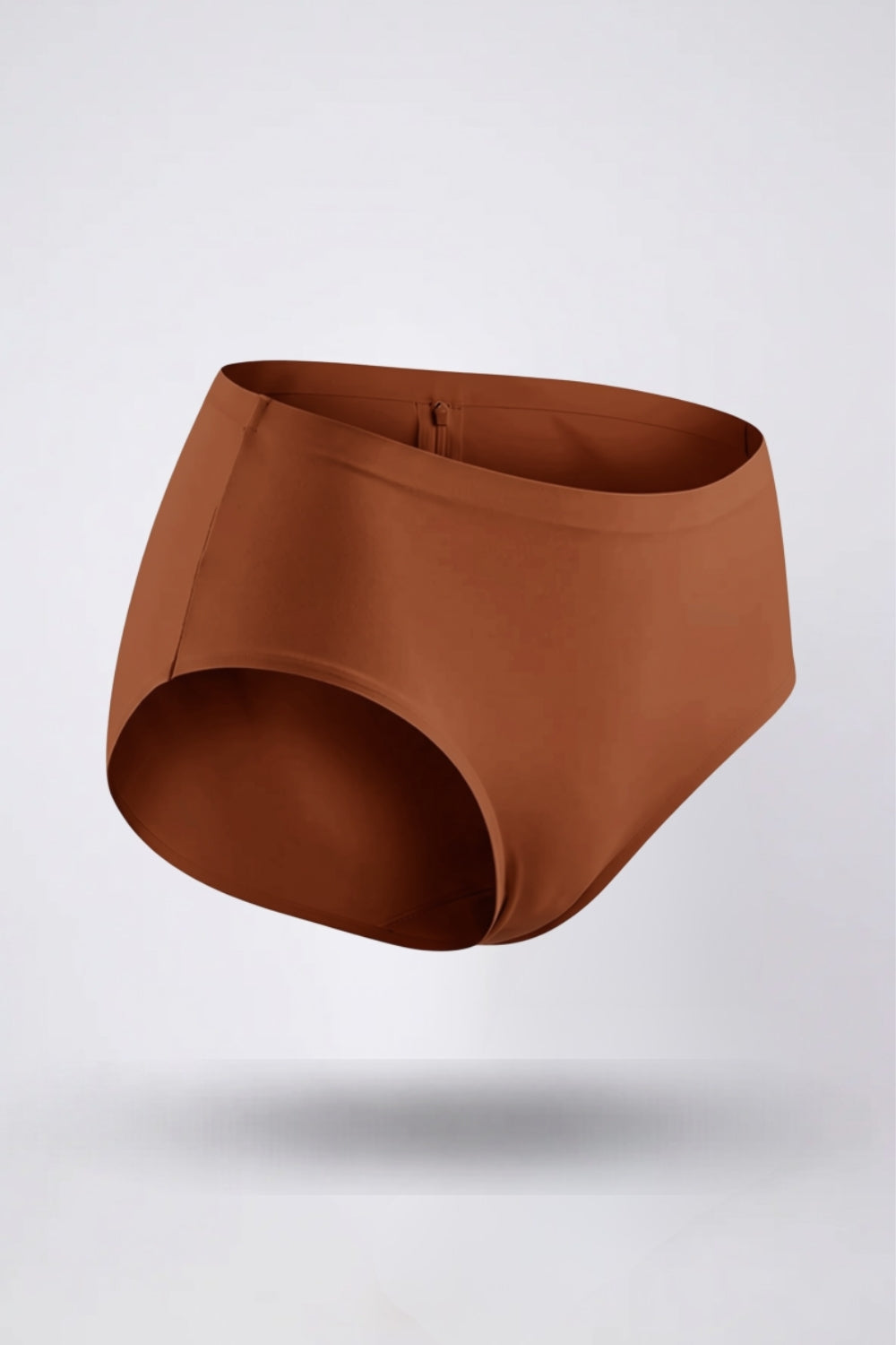 Laser-cut seamless brief in sienna
