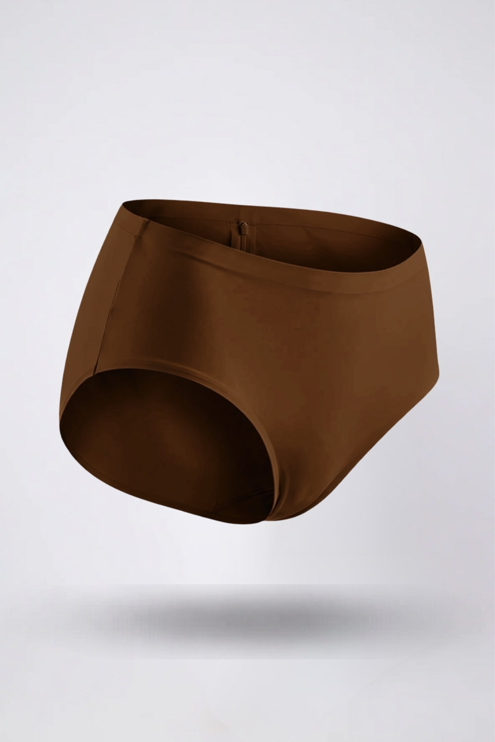 Laser-cut seamless brief in umber
