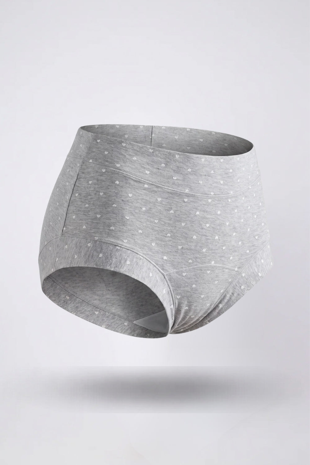 Printed cotton everyday brief in grey