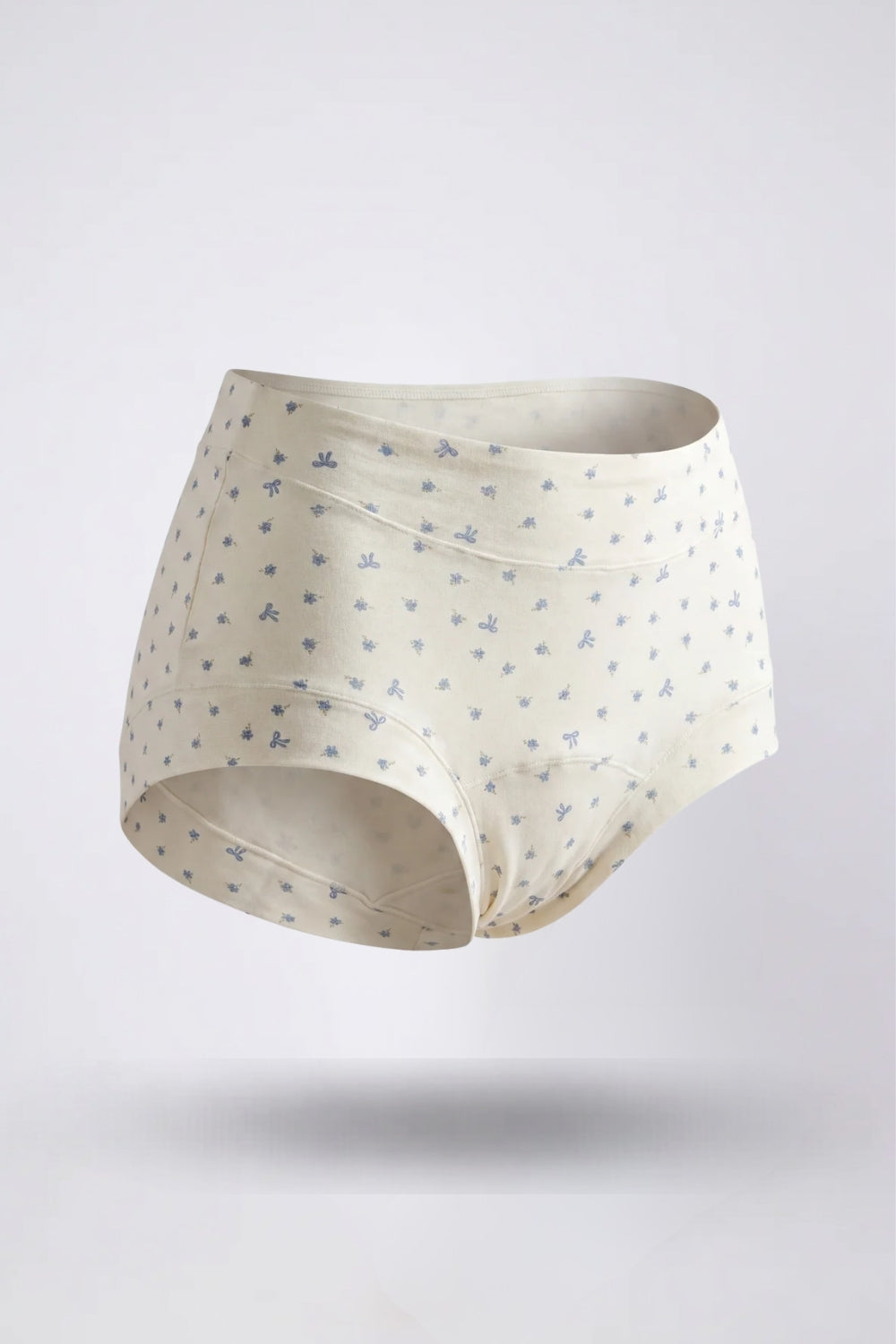 Printed cotton everyday brief in yellow