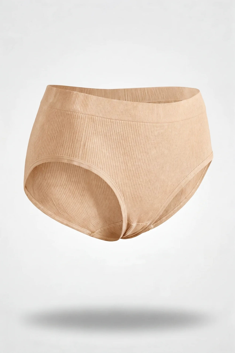 Ribbed seamless brief in oat