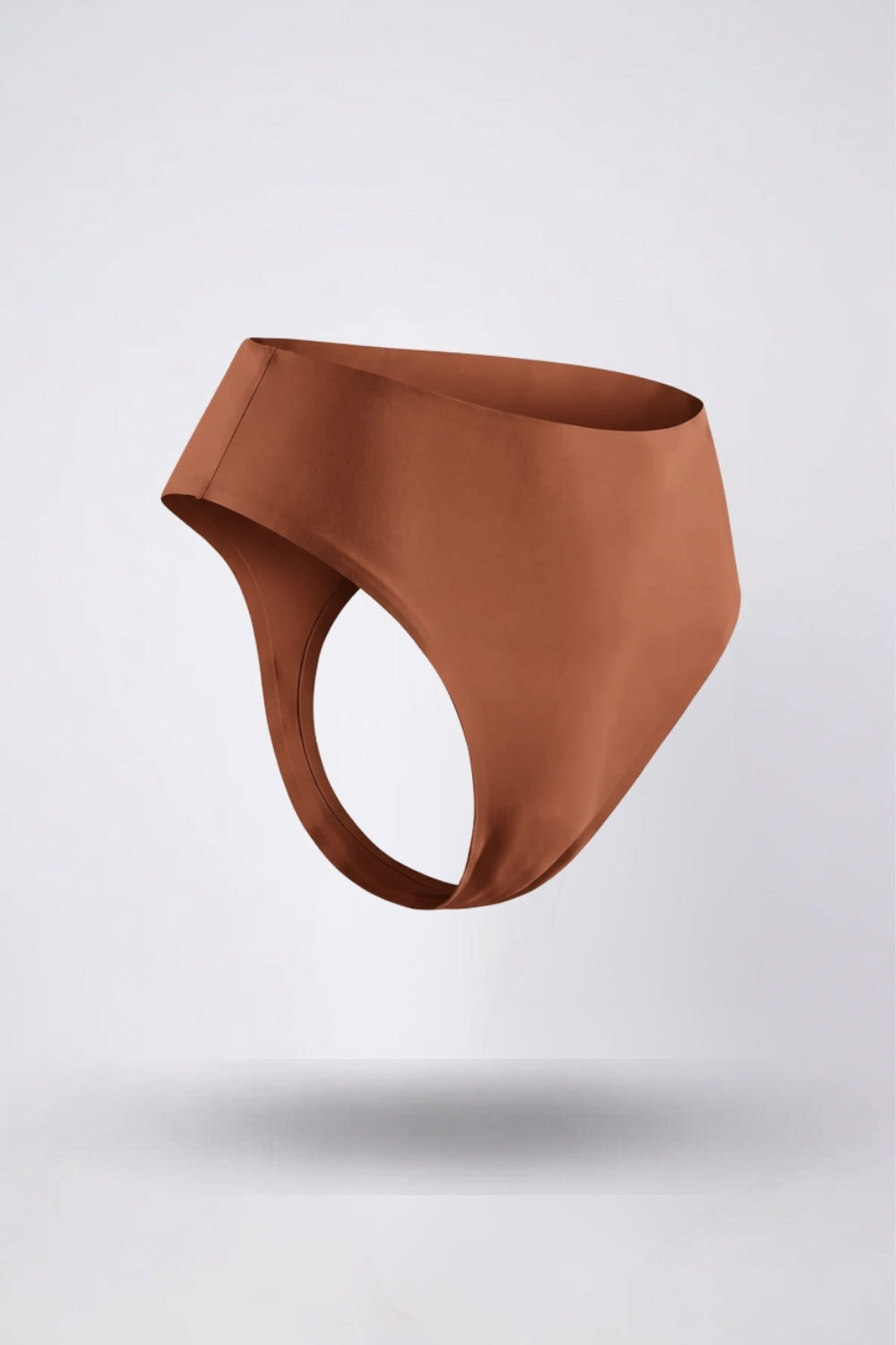 Seamless low rise thong in sienna