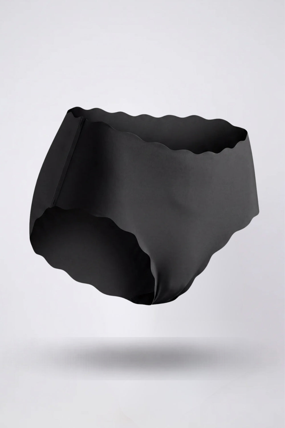 Wavy edge seamless brief in onyx