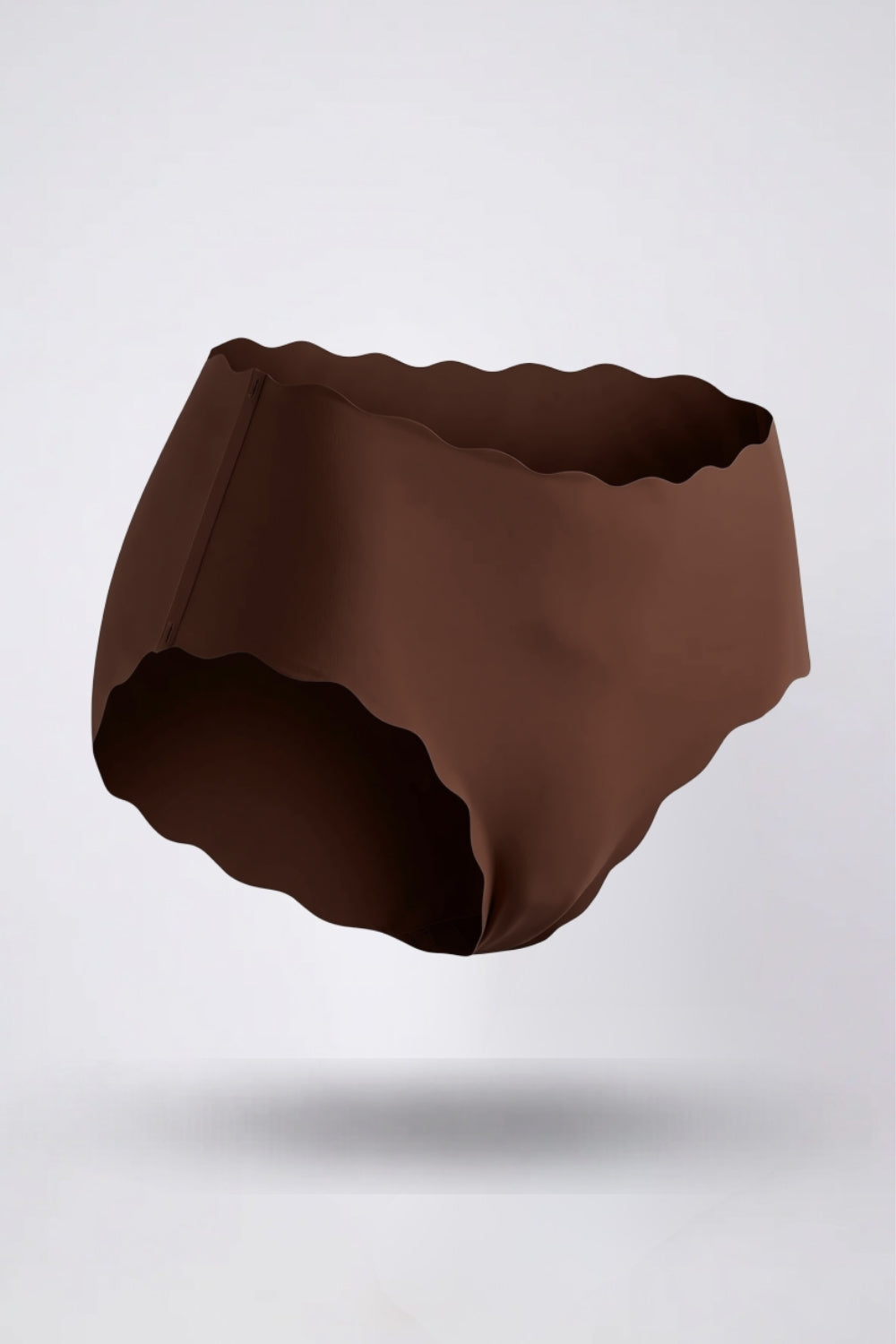 Wavy edge seamless brief in umber