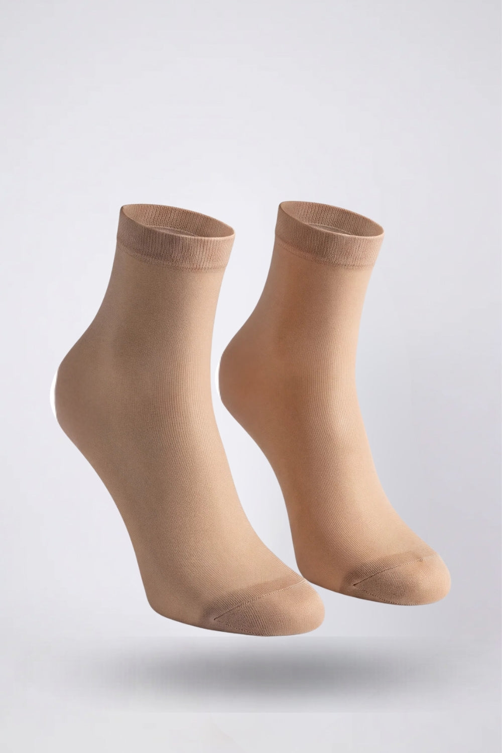 Ultra-thin sheer ankle stockings in brown#Color_Brown